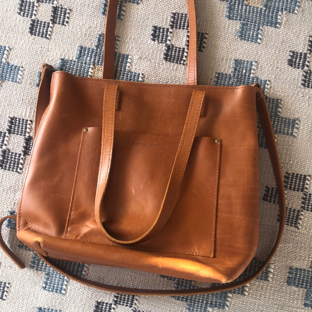 Portland Leather Tan Leather Tote Bag
